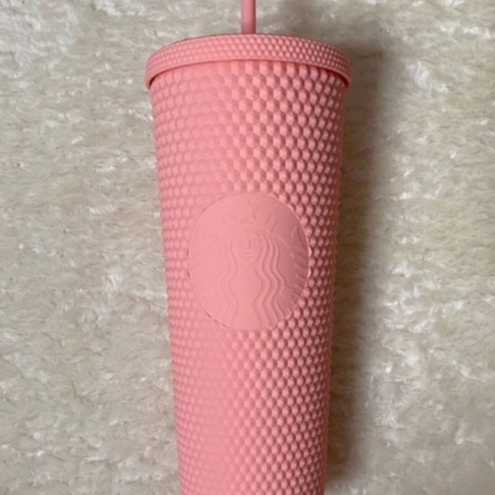 ISO STARBUCKS MATTE PINK STUDDED TUMBLER